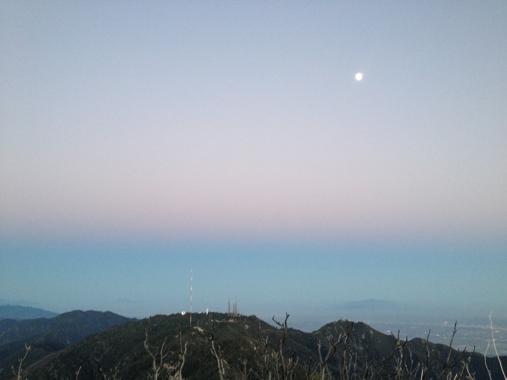 Early Moon over Mount Wilson