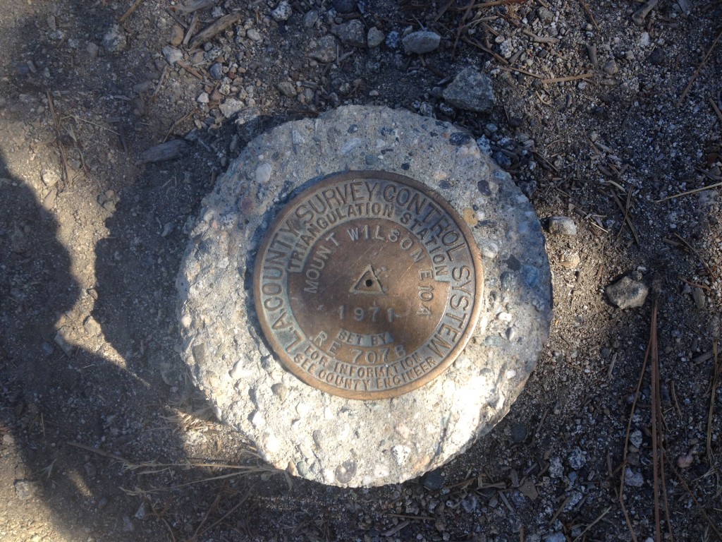 Benchmark at Mt. Wilson