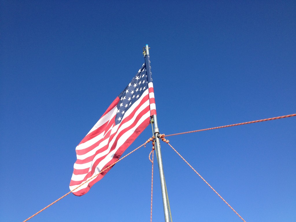 Flag at Mt. Rex